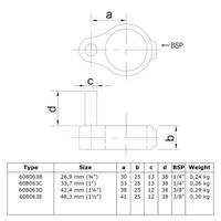 Doos Scharnierpen-D / 42,4 mm (60 stuks)